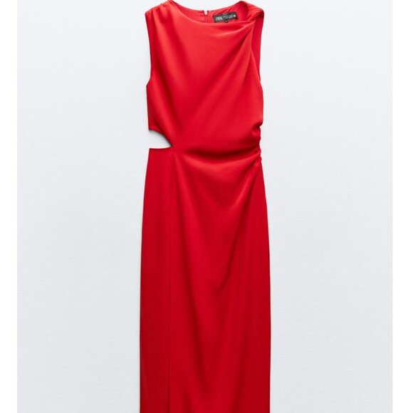 Zara Small red midi dress new with tags off - Picture 15 of 15